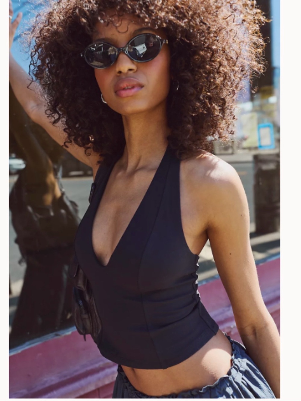 Free People Intimately Black Halter Crop Tank Top Sizes XS, S, M - NWT